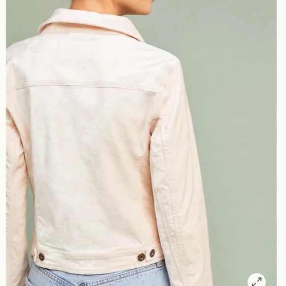 Anthropologie Pilcro & The Letterpress Pink Button Up Velvet Jacket XS - Picture 3 of 14